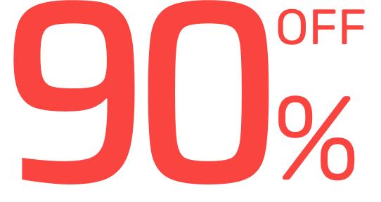 90% OFF