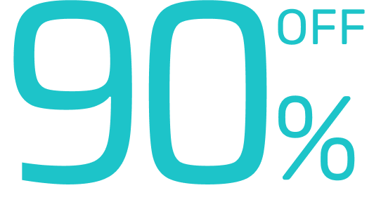 90% OFF