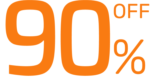 90% OFF