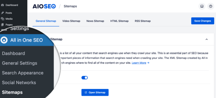 AIOSEO Plugin To Create a Sitemap