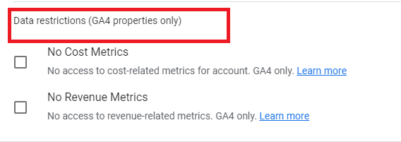 Add Data Restrictions
