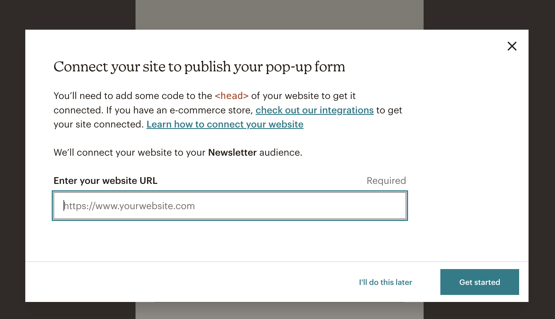 code to paste into your website