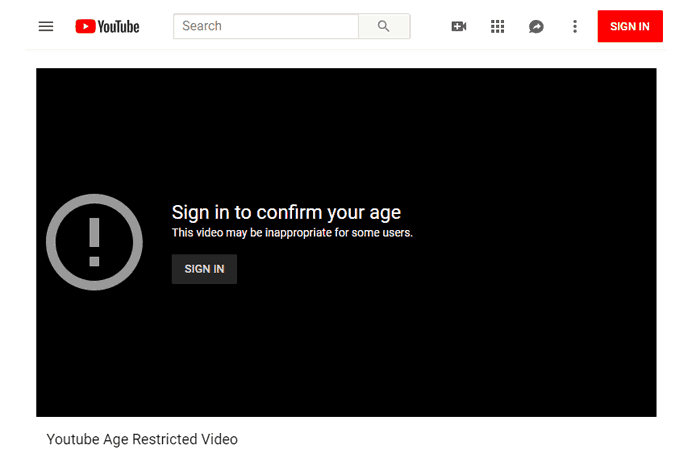 Age-restricted content