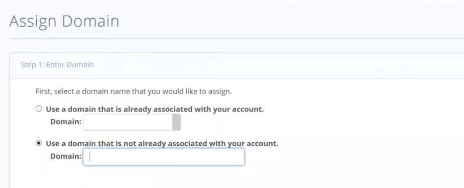 Assign Domain