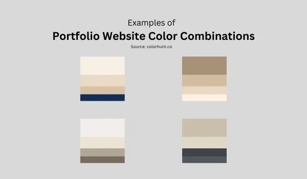 Color Combination for Portfolio Website