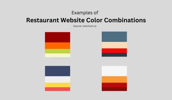 Color Combination for Restaurant Website