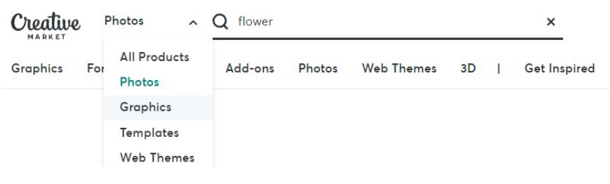 CreativeMarket Search Form