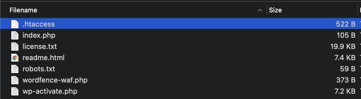 Editing the .htaccess file 2
