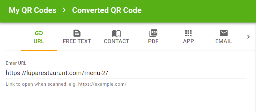 Enter your URL