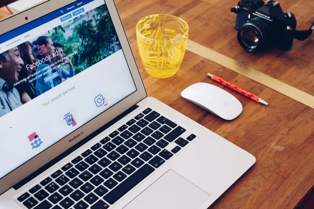 Facebook ads on computer
