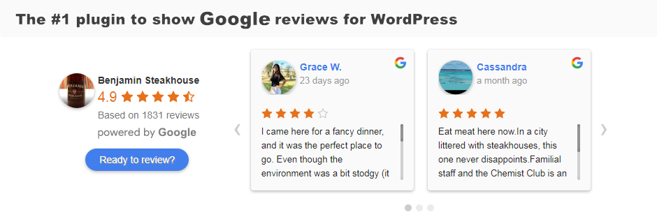 Google Review WordPress Plugin
