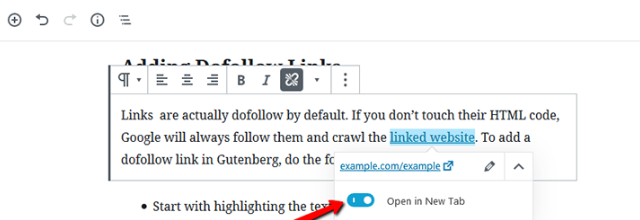 how to add dofollow link in wordpress