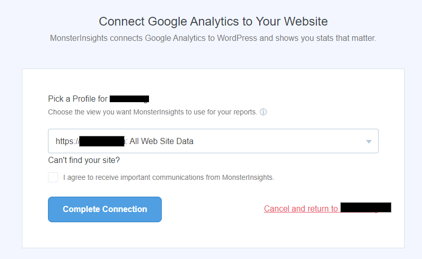 Install MonsterInsights step6