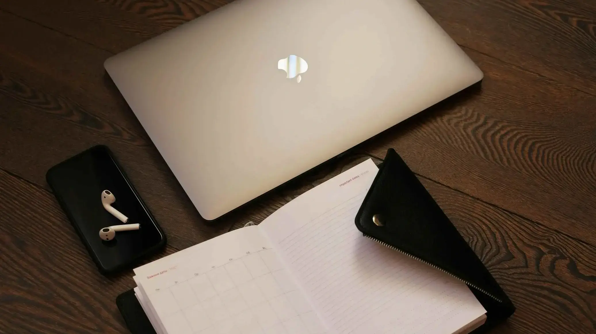 Laptop and journal