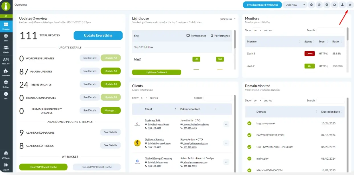 MainWP Plugin