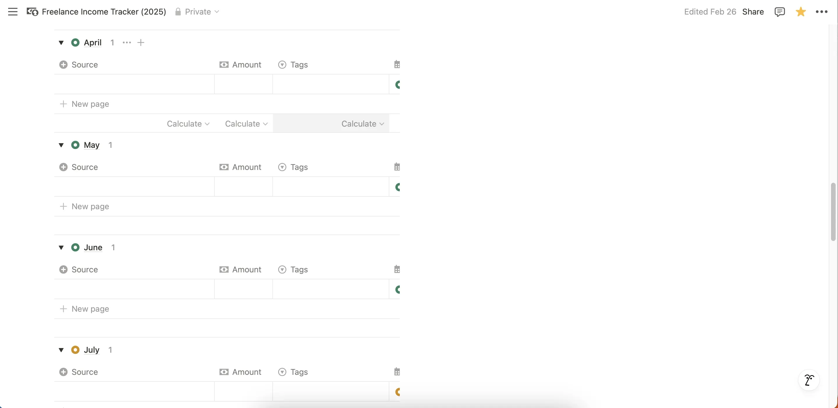 Notion Income Tracker