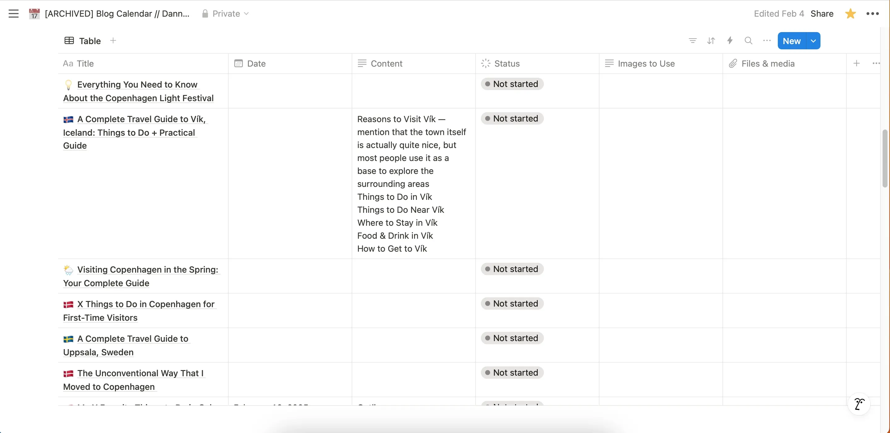 Notion Social Media Calendar Template