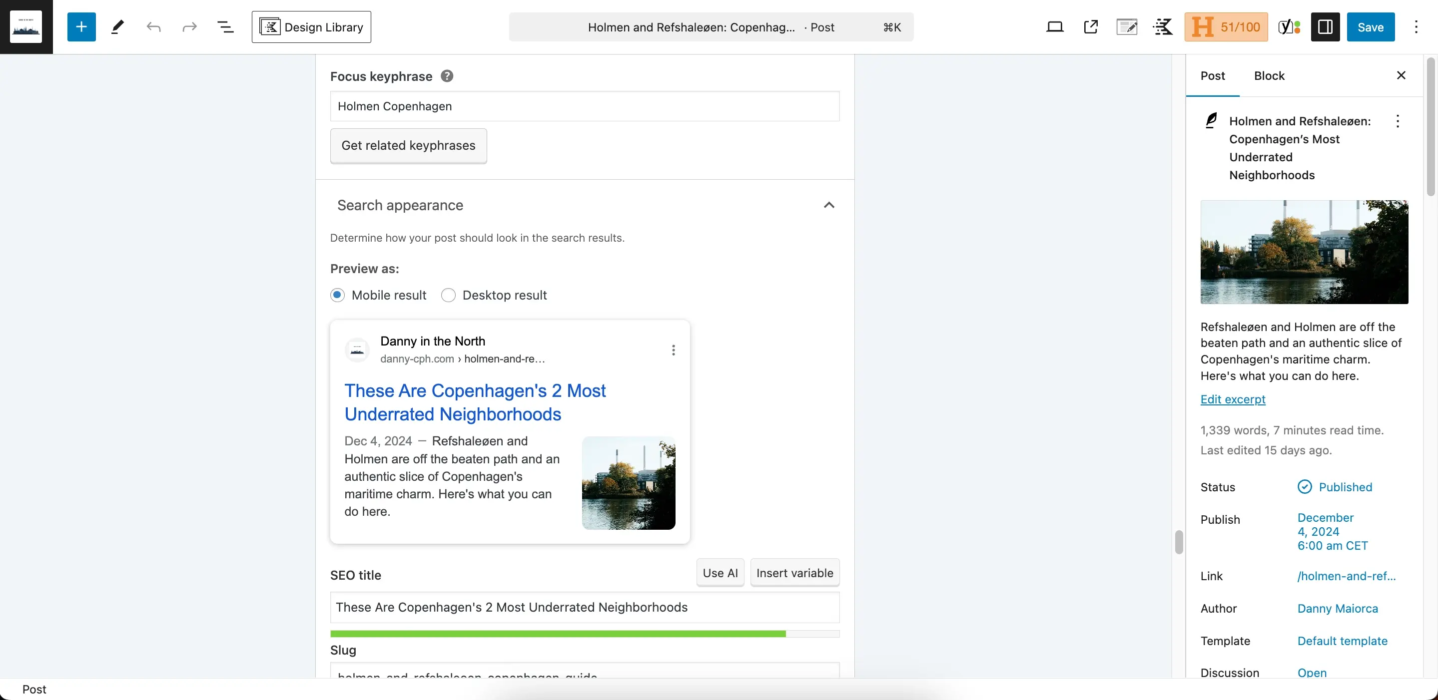 Optimizing Blog for SEO