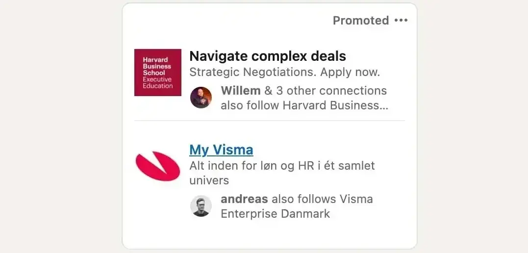 Paid social example