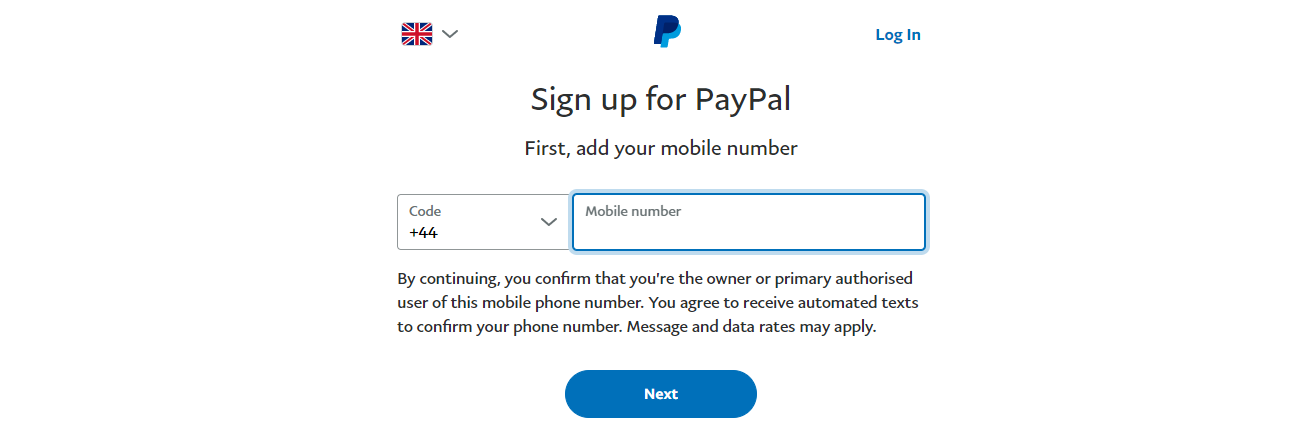Paypal Signup