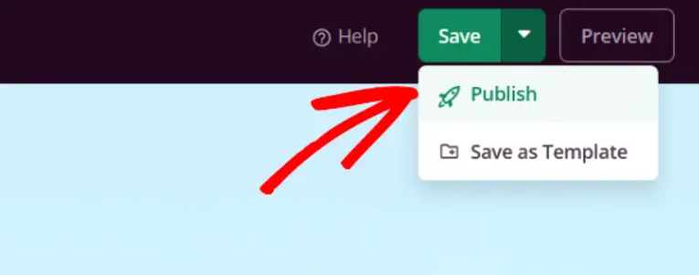 Publish Landing Page on WordPress