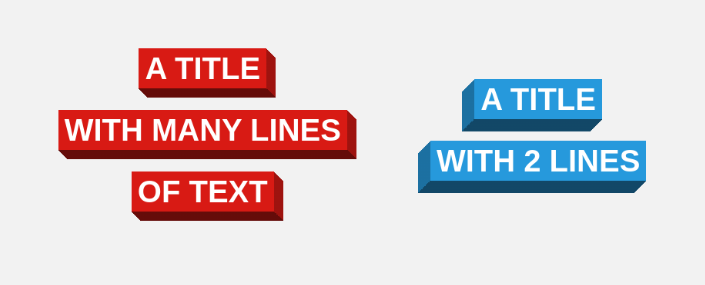 Multi-line 3D text