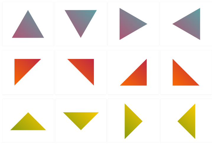CSS-only triangles shapes