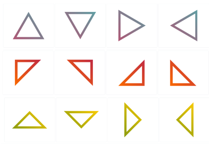 CSS-only triangle shapes