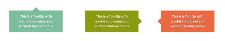 three tooltip shapes
