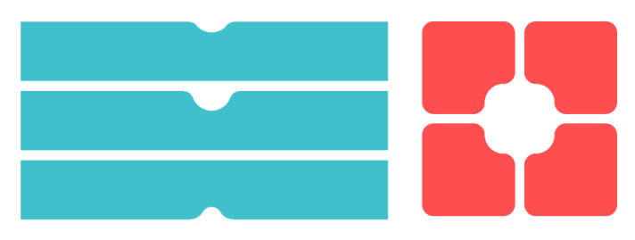 CSS-only shapes (inverted radius, inner curves)