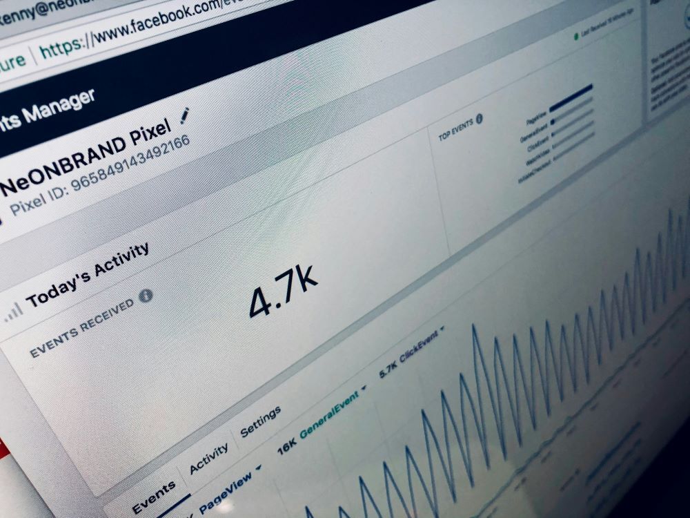Social media campaign on computer