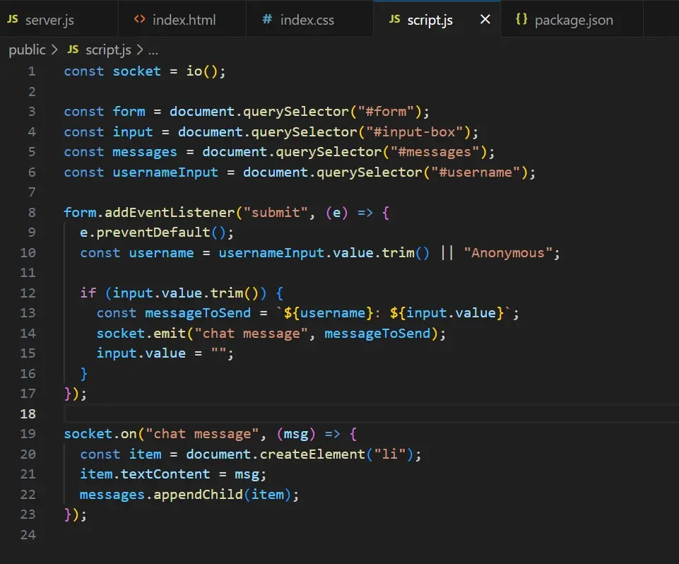 Socket.io server