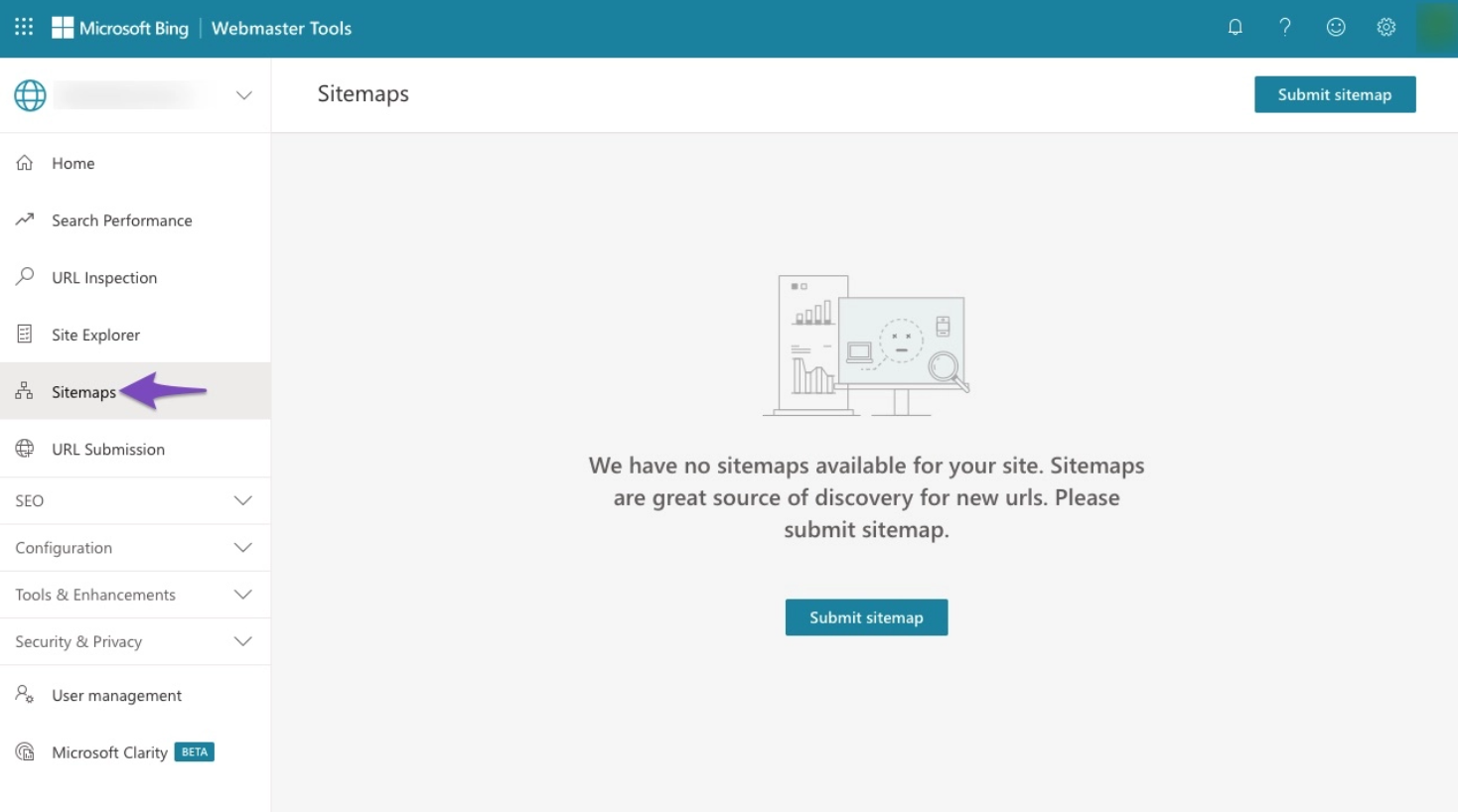 Submit Sitemap to Bing