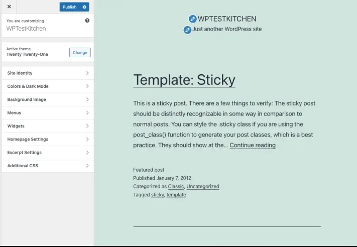 Theme Customizer