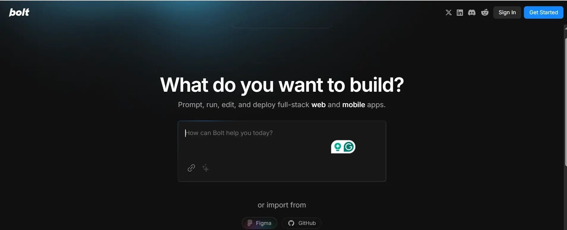 Vibe-Coding Tool Bolt