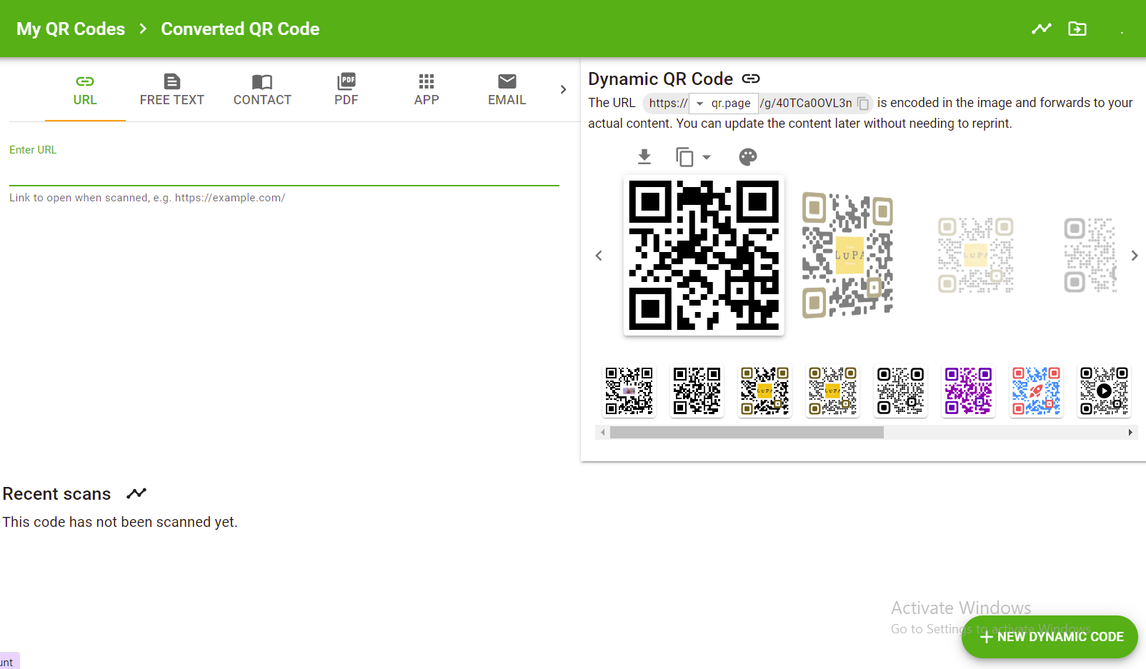 Visit a QR Code Generator Website