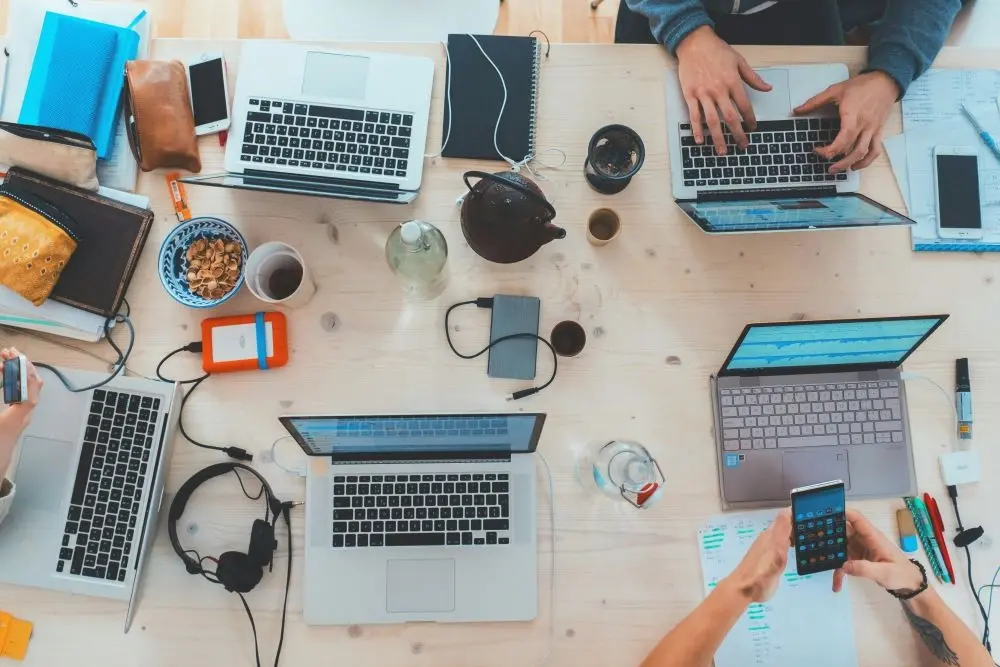 Working at Desk