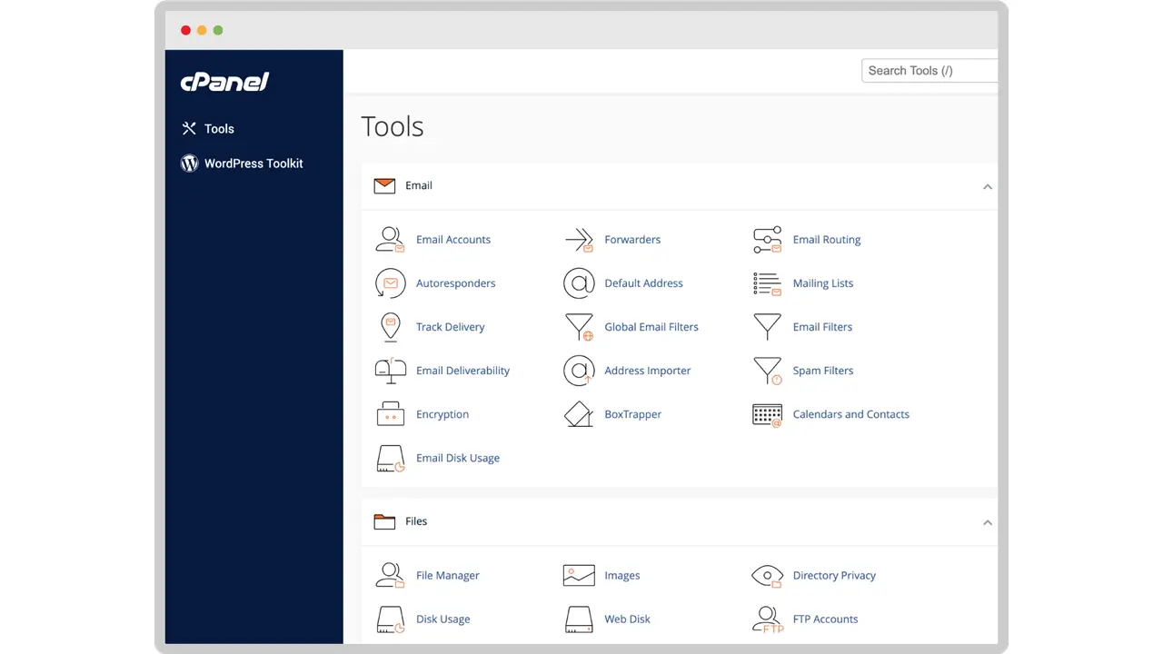 cPanel tools