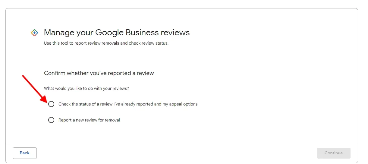 check pending google review removal status