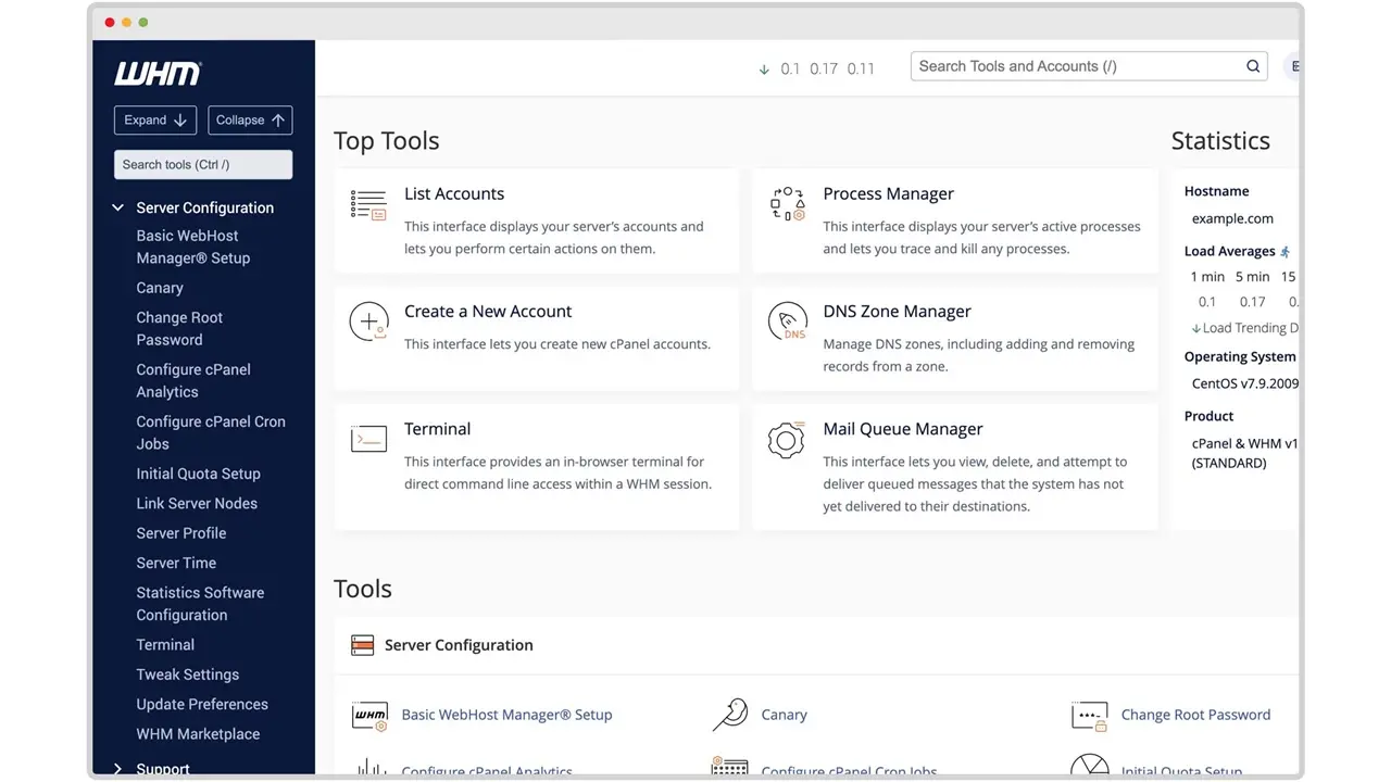 cpanel Key features