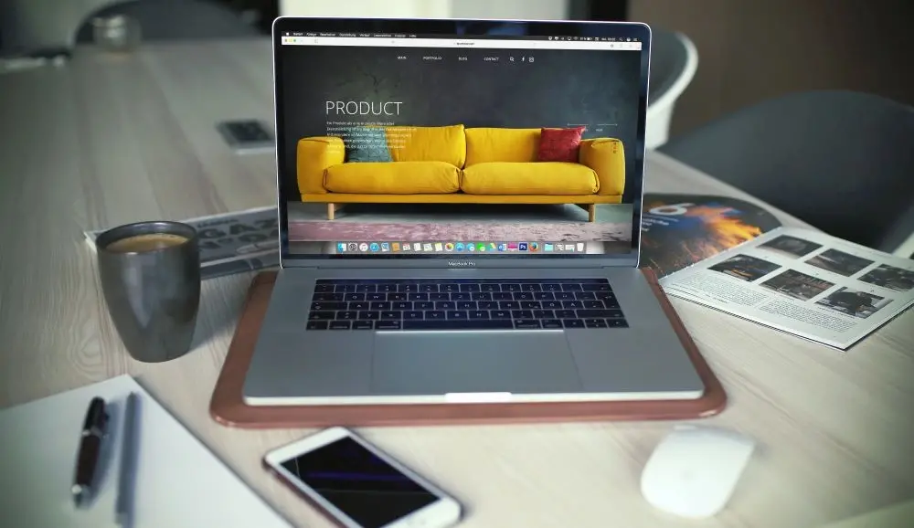 E Commerce Store on Computer