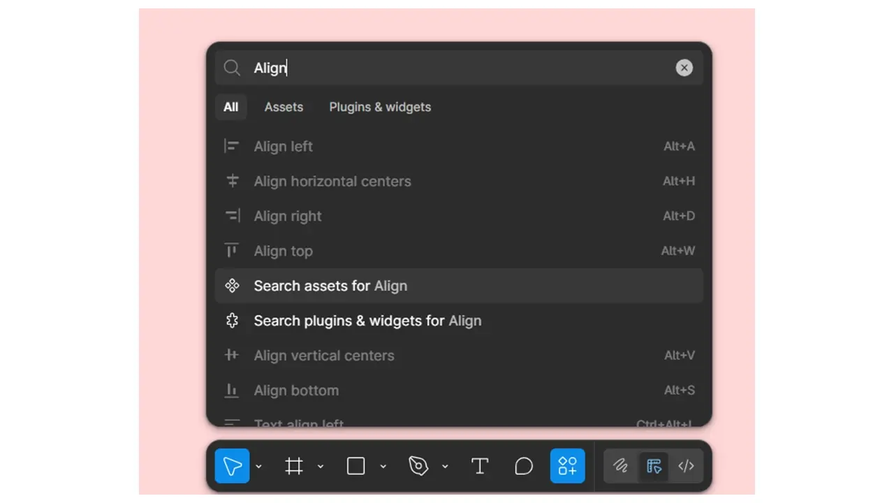 figma quick actions