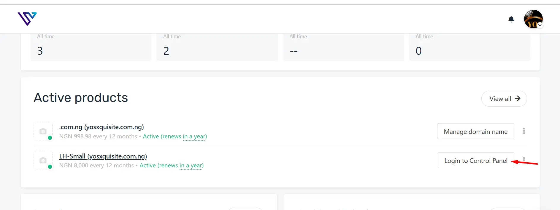 Log into cPanel