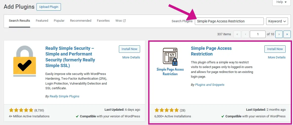 install-simple-page-access-retriction
