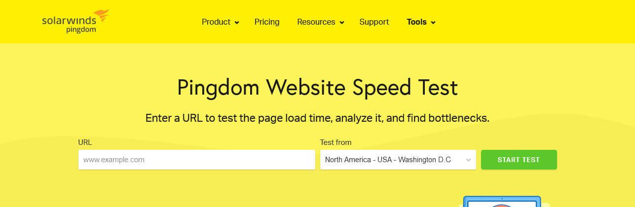 pingdom website speed test