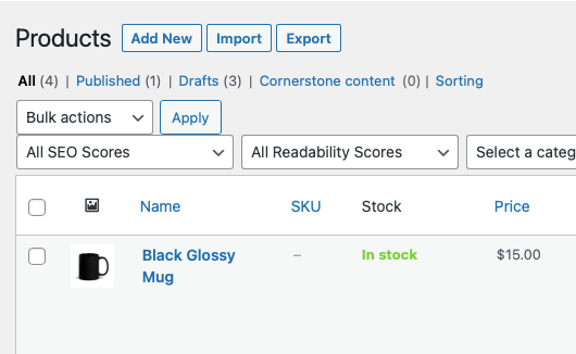 pod product in woocommerce