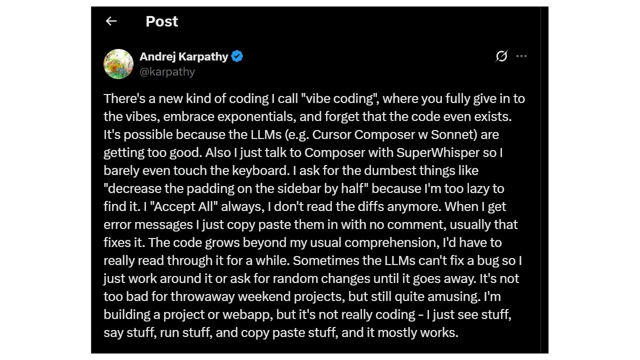 post by Andrej Karpathy
