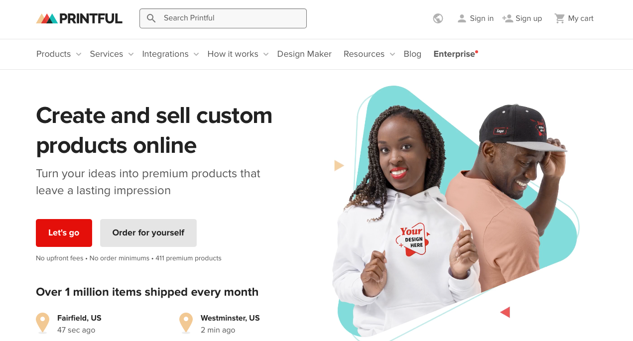 printful homepage