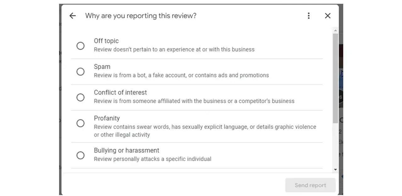 report google review
