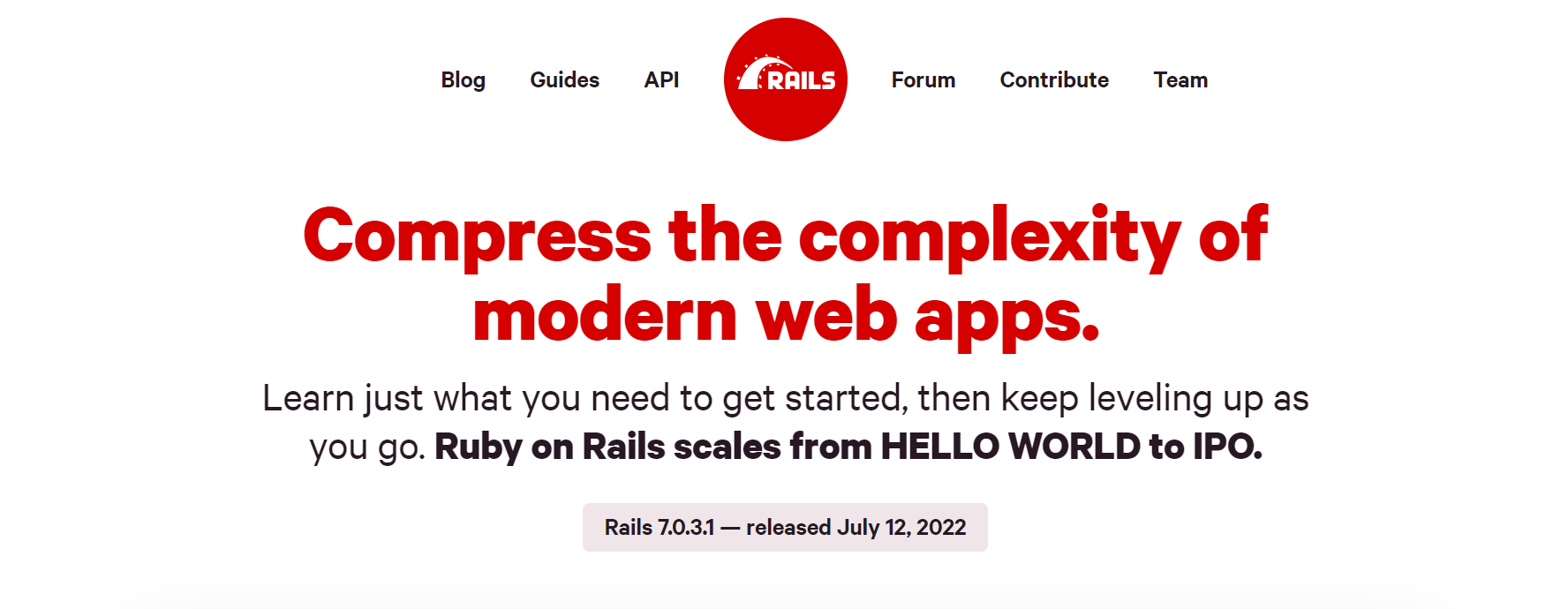 Ruby on rails banner
